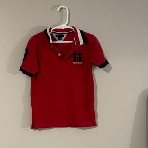 Tommy Hilfiger Kids Polo Shirt in Red and Navy